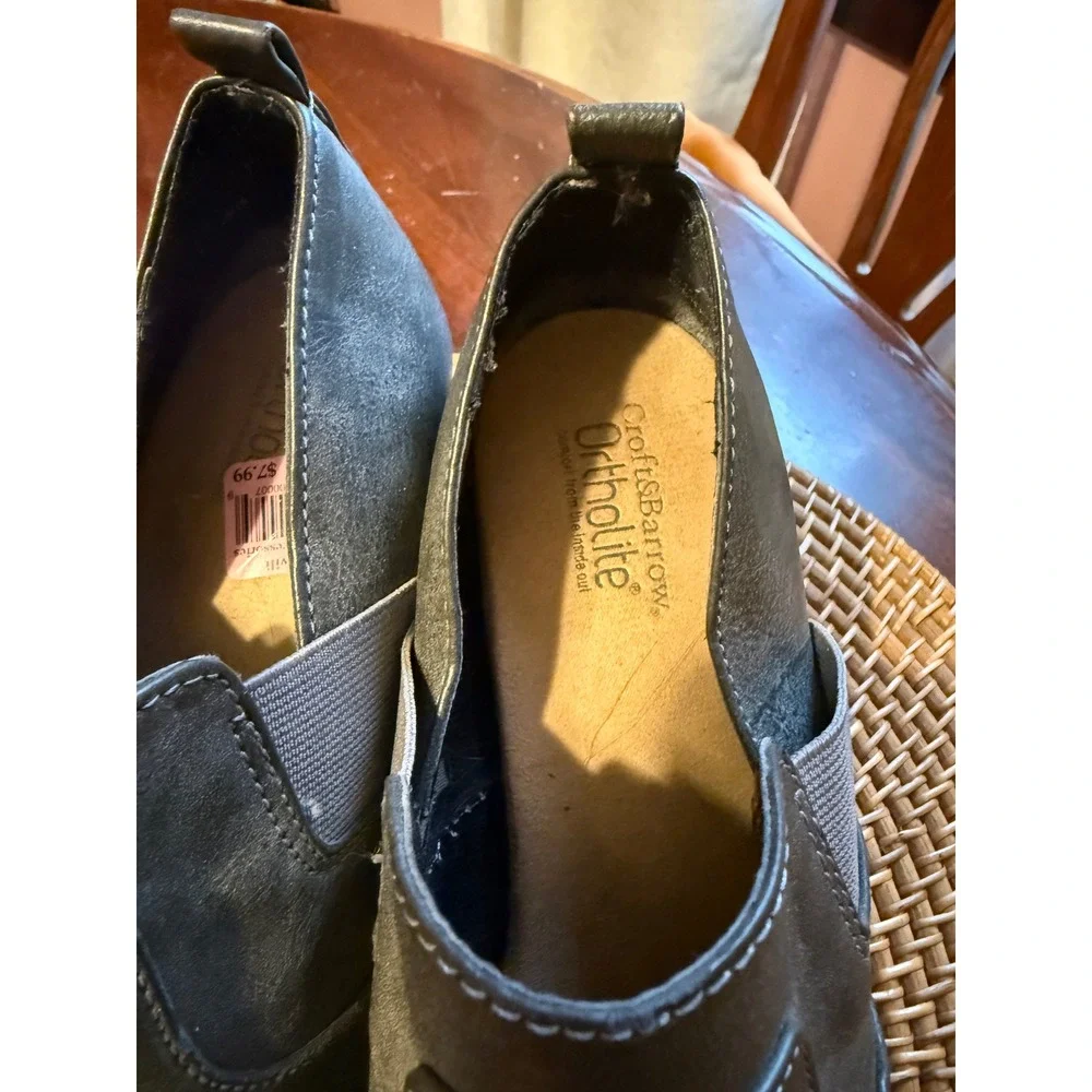 Croft & Barrow Ortholite Olive Green Wedge Ankle Boots Womens 8 Round Toe Bootie